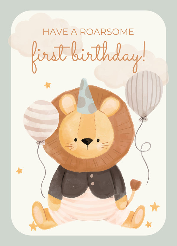 Have A ROARsome First Birthday! Card