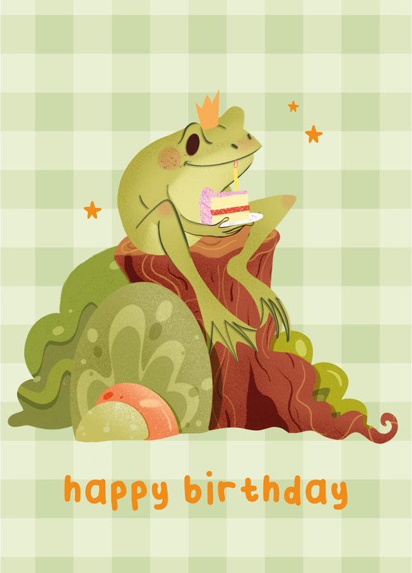 Frog Happy Birthday Card