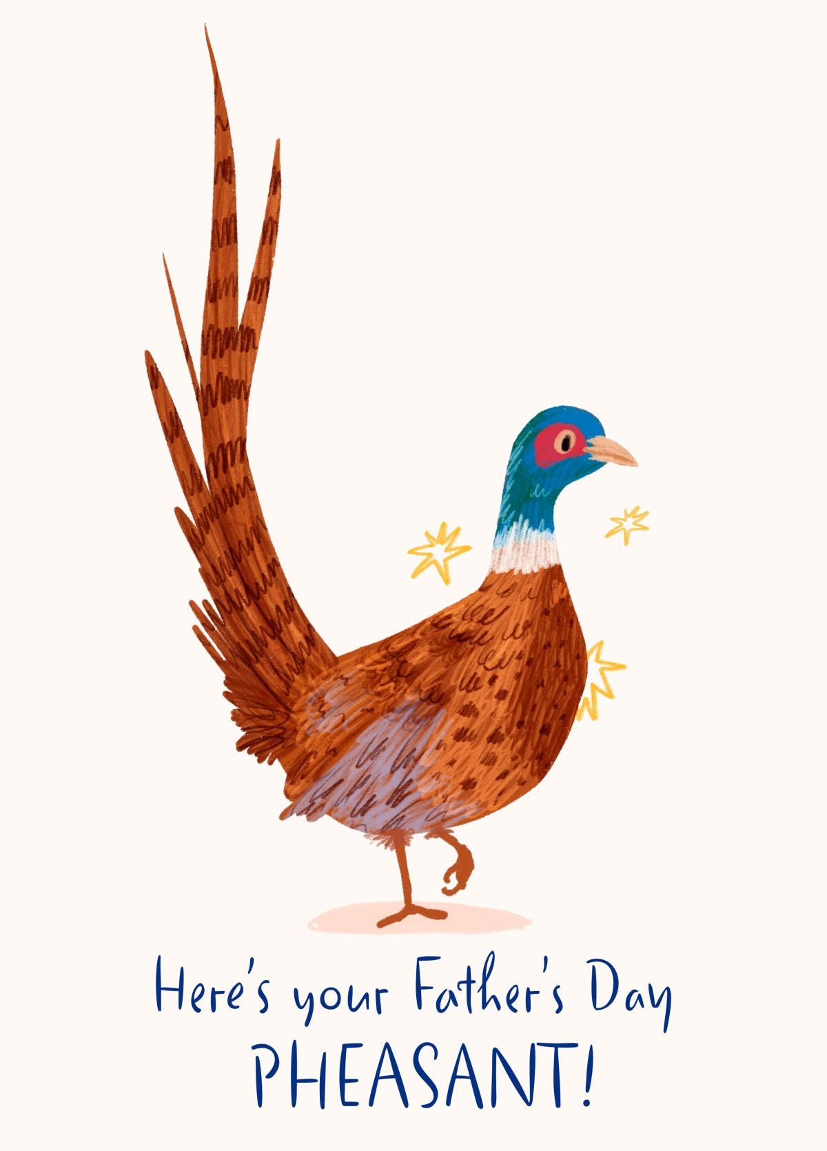 Father's Day Pheasant: Bird Dad-Joke Card For A Wildlife Loving Dad