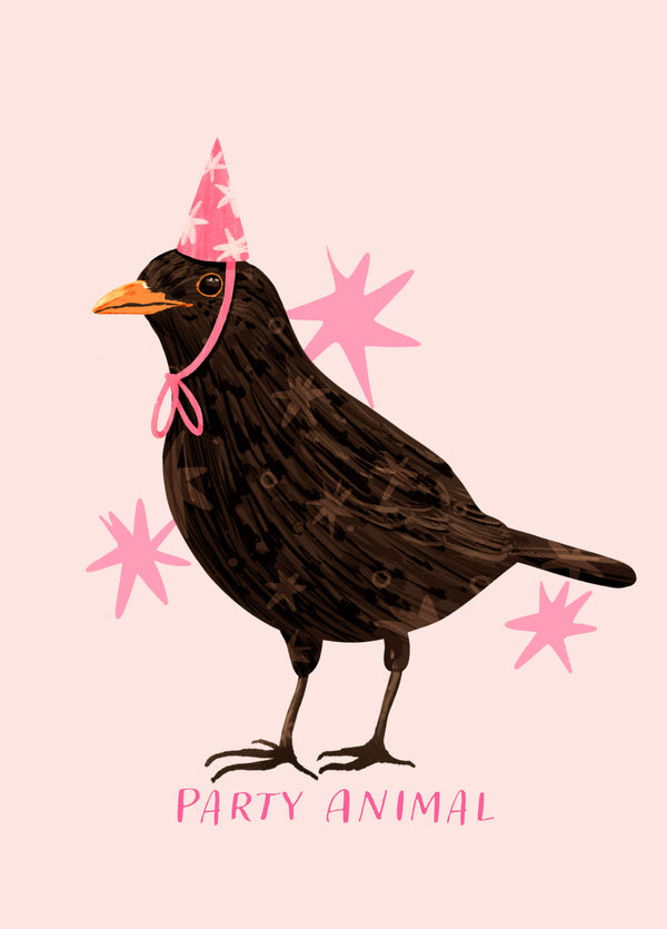 Party Animal: Bird Birthday Card For Her