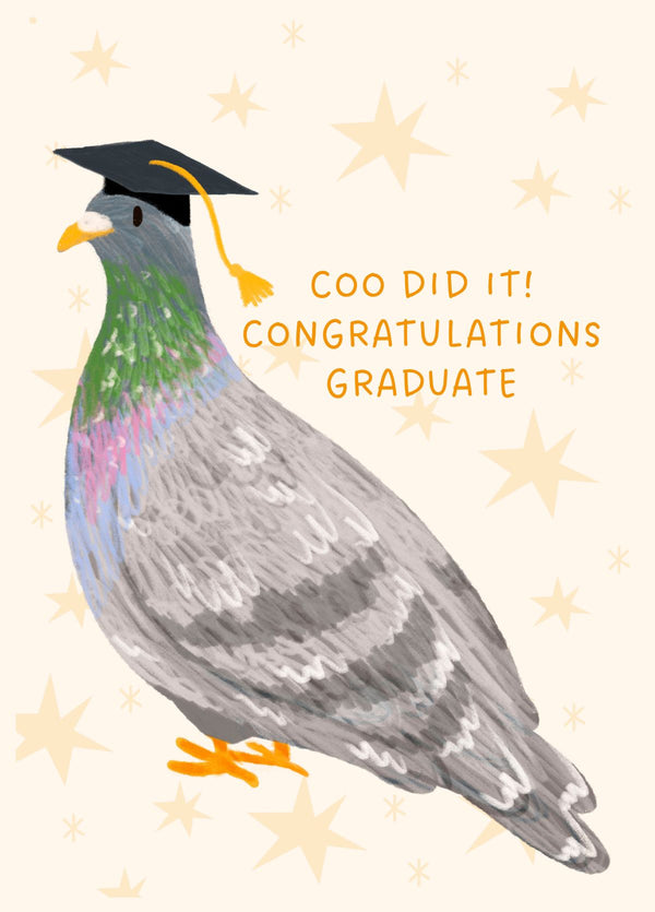 Coo Did It! Congratulations On Your Graduation, Pigeon Card