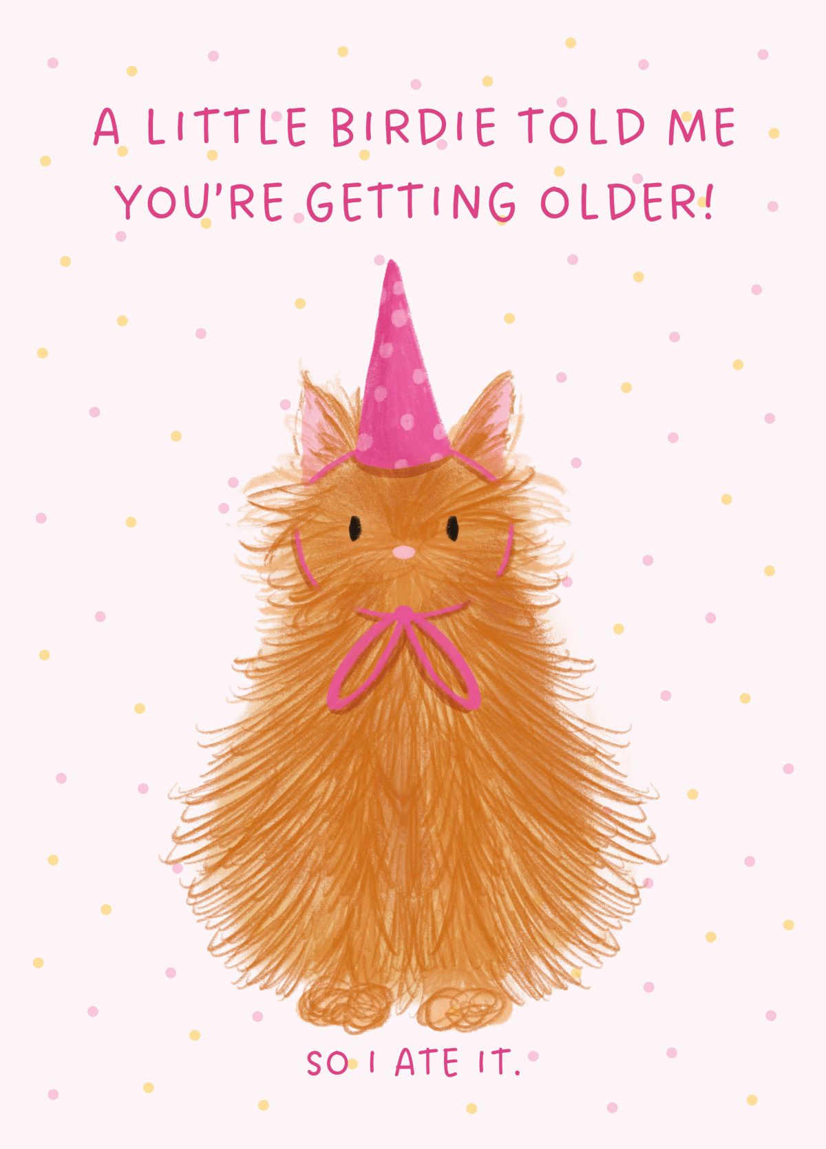 Funny Cat Birthday Card - Getting Older Joke