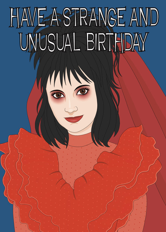 Beetlejuice Lydia Deetz Strange, Unusual Birthday Card