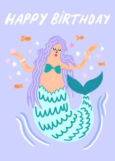 Mermaid Birthday Card