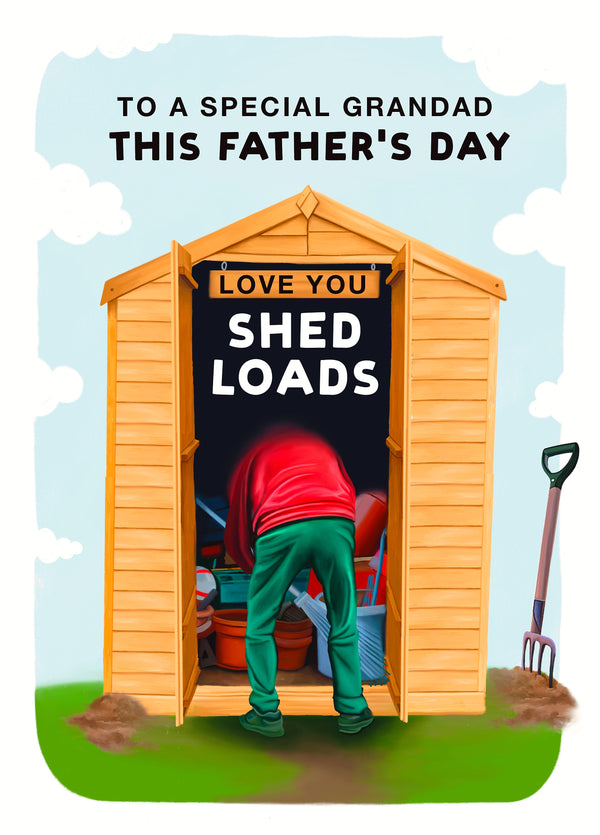 Grandad, I Love You SHED LOADS! Father's Day Card.
