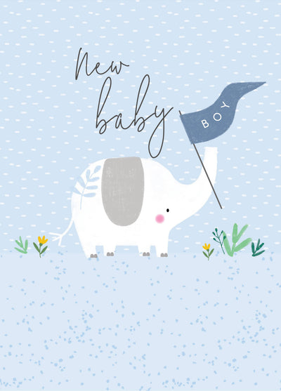 New Baby Boy Elephant Card