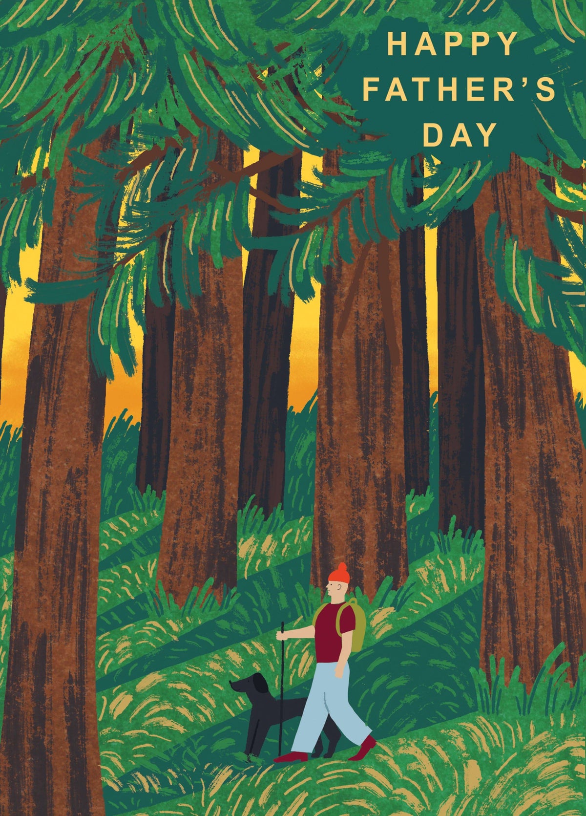 Happy Fathers Day Woodland Walk Card
