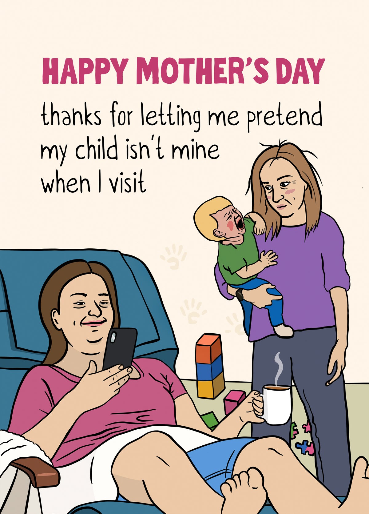 Funny Mother's Day Card - Pretend My Child Isn't Mine