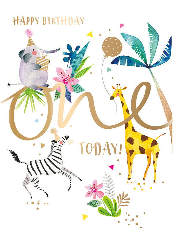 Happy Birthday One Today Card
