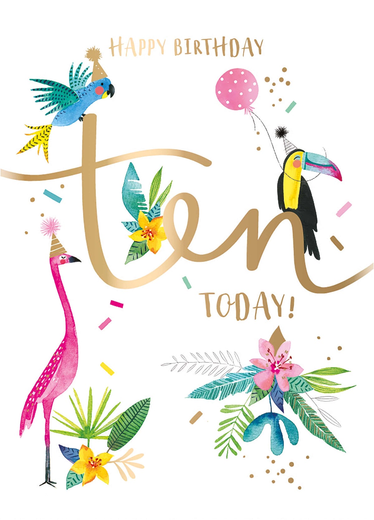 Happy Birthday Ten Today Card