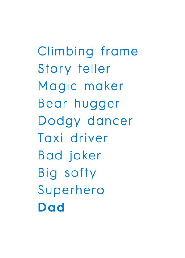 Superhero Dad Card