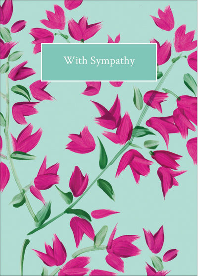 Purple Flowers Sympathy Card