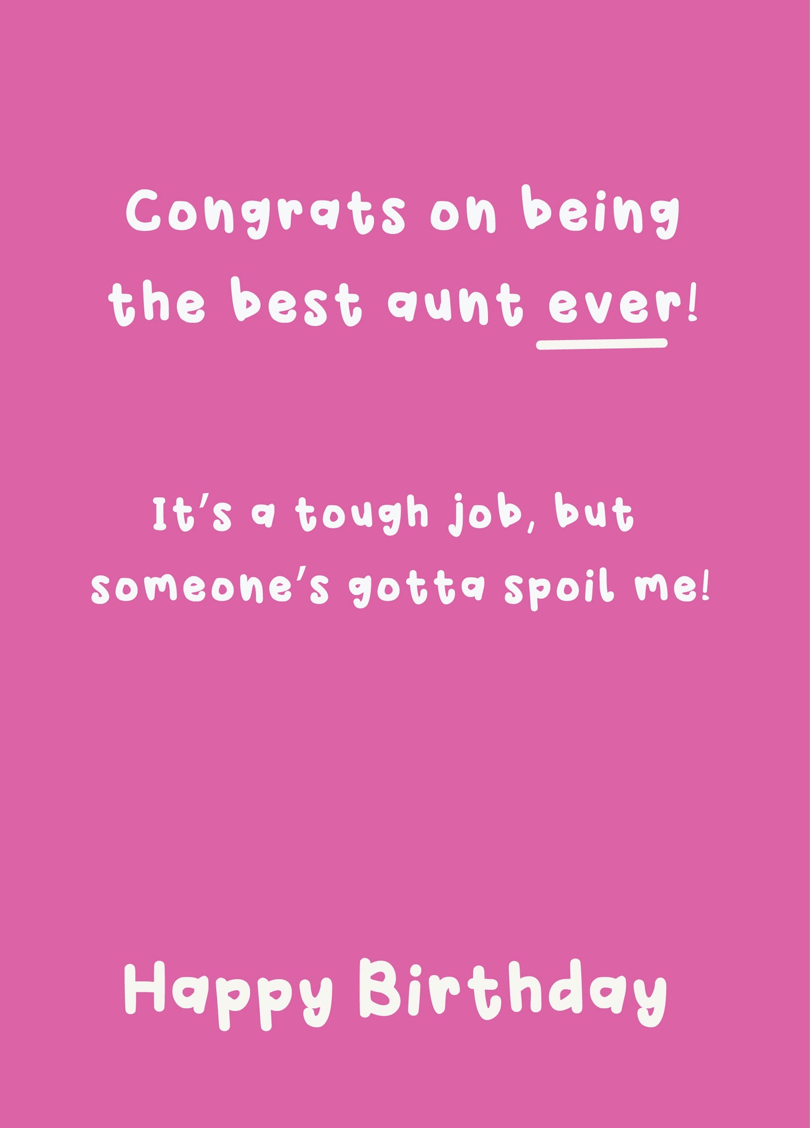 Best Aunt Ever - Happy Birthday Auntie