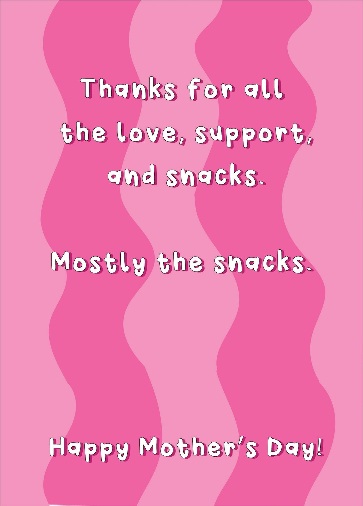 Thanks For The Snacks - Happy Mother's Day Mum