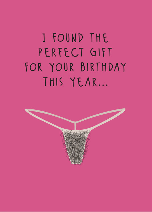 The Perfect Gift - Merkin Birthday Card
