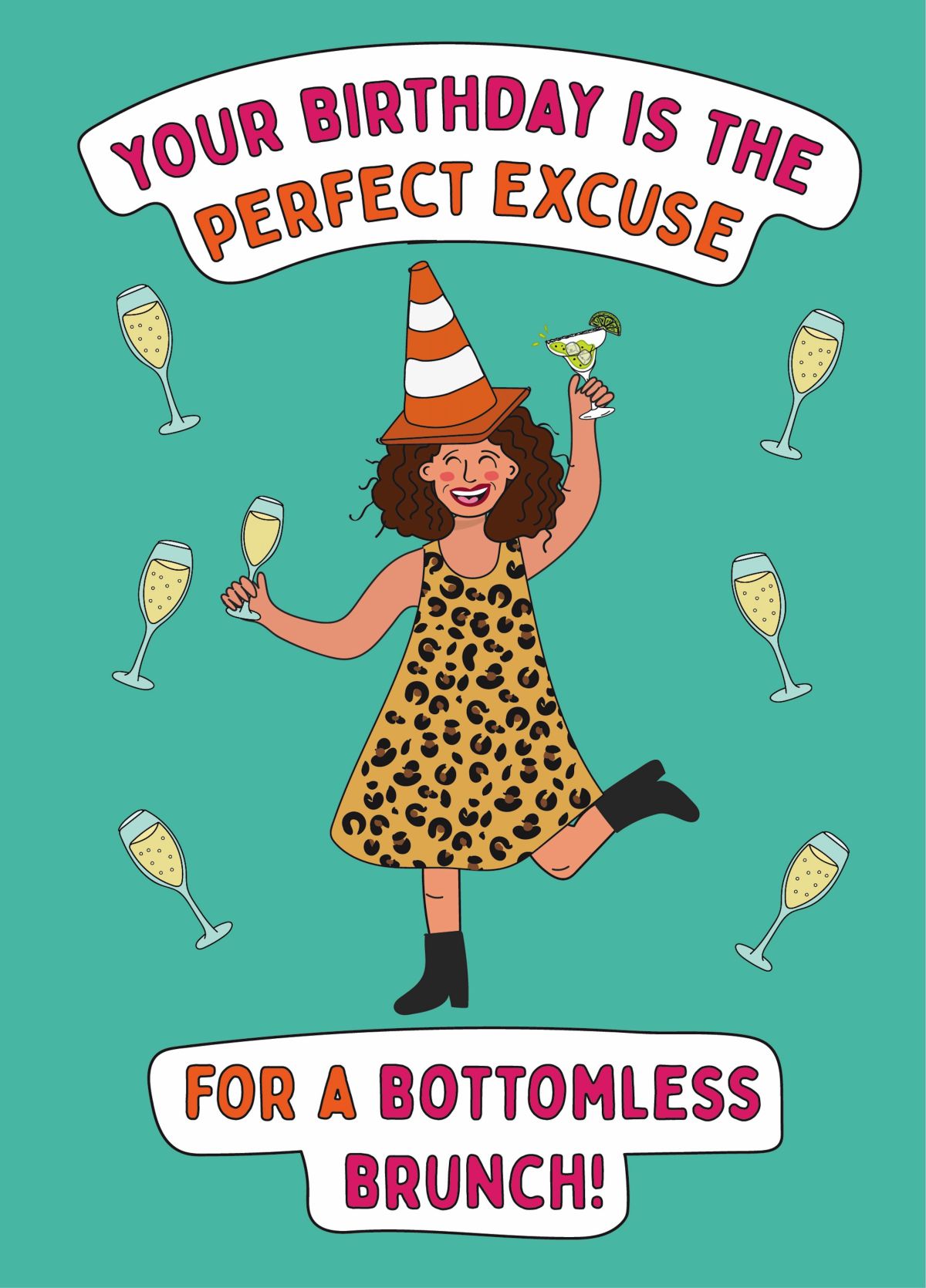 Bottomless Brunch Birthday - Funny Birthday Card