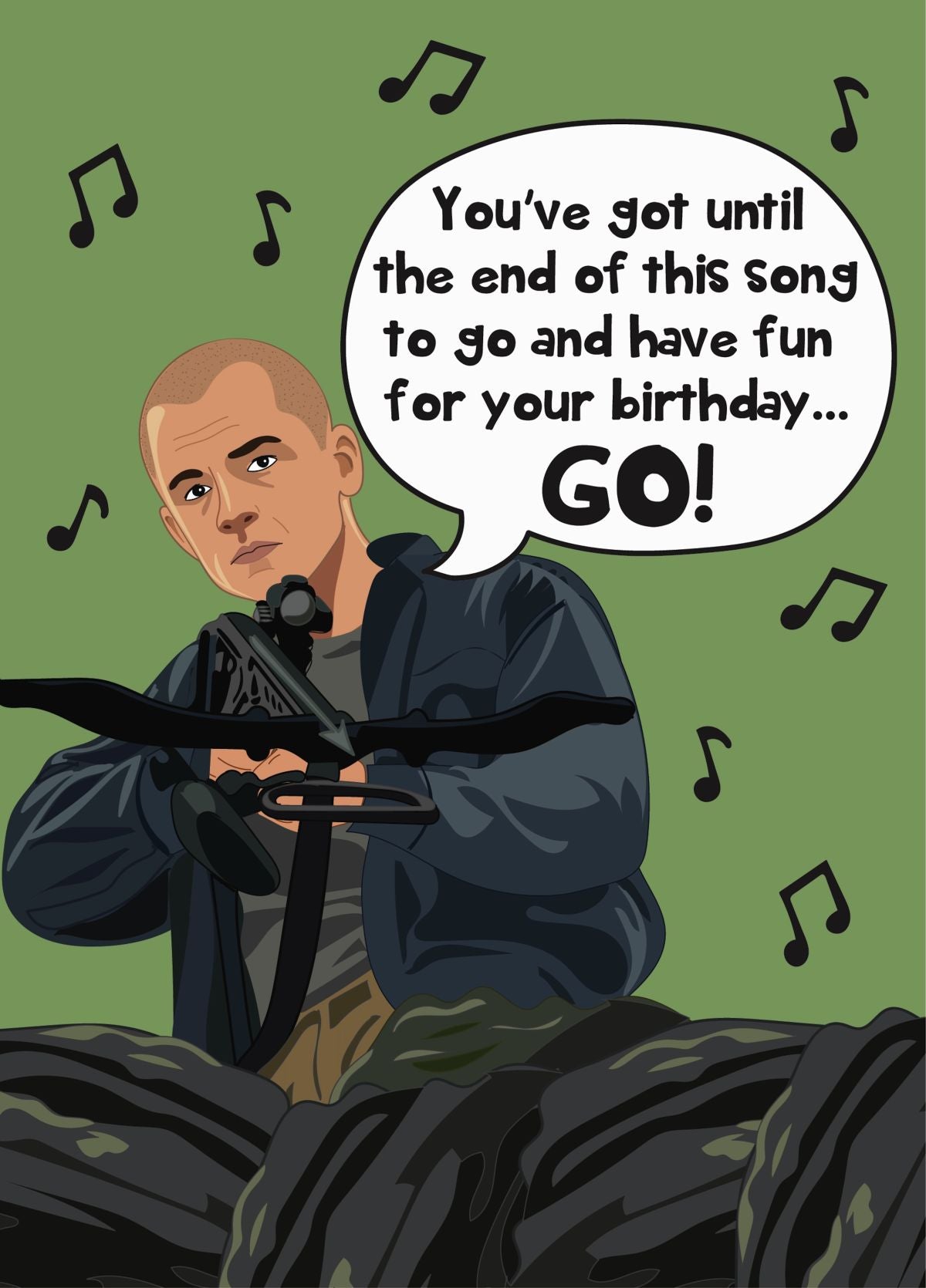 Taron Egerton Go! Happy Birthday - Apex Themed Birthday Card