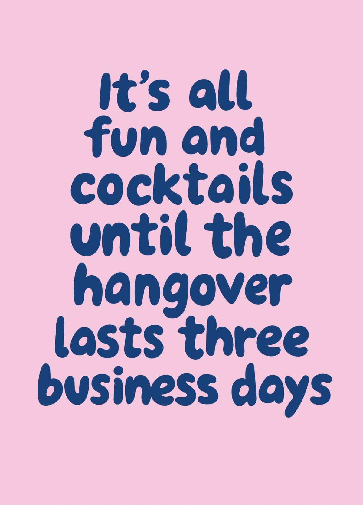 It's All Fun And Cocktaills - Funny Birthday Card