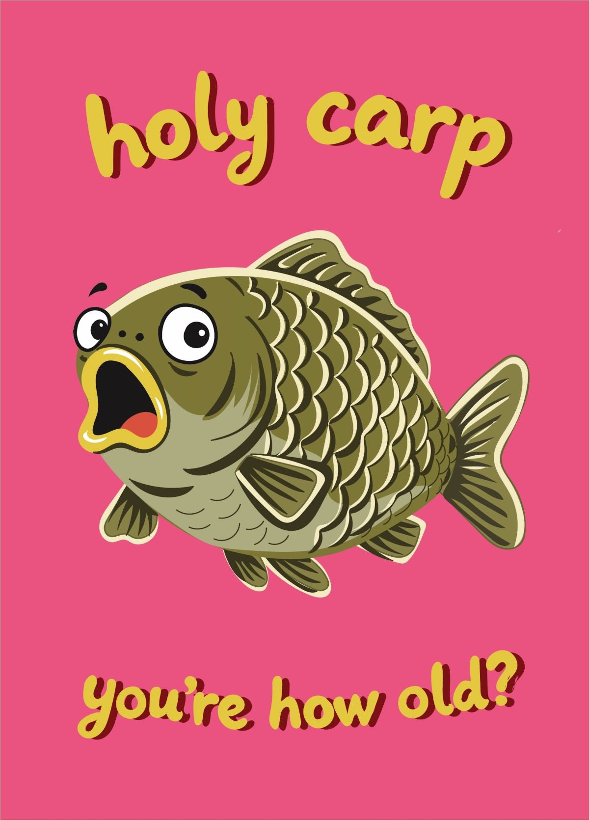Holy Carp - Funny Birthday Card