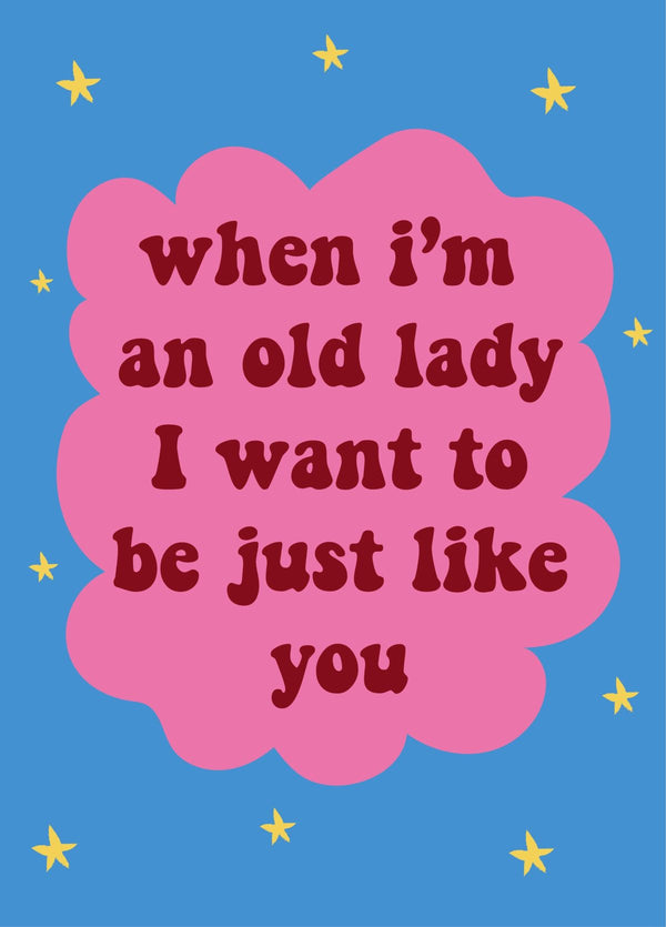 When I'm An Old Lady I Want To Be Like You - Funny Birthday Card