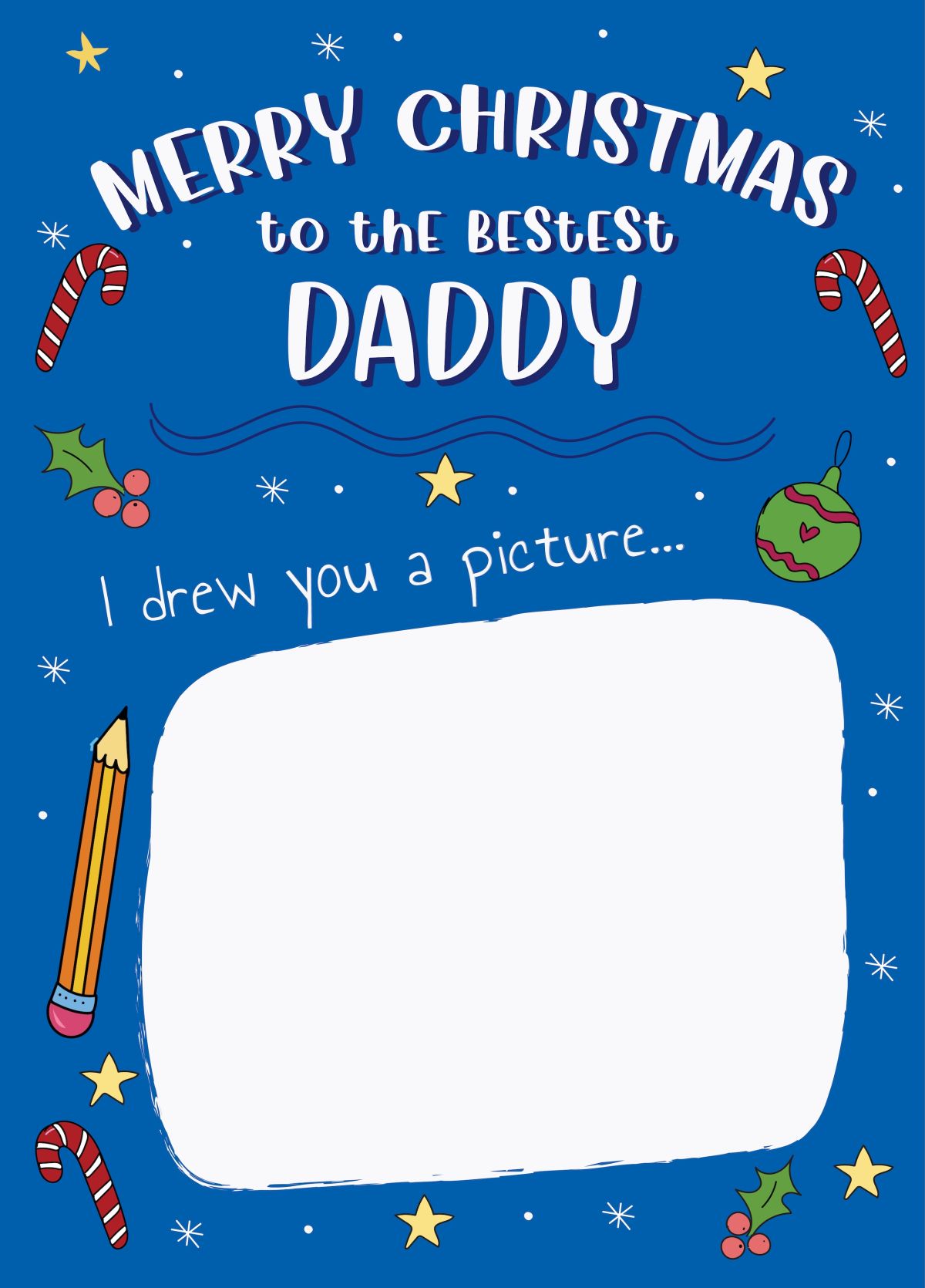 Merry Christmas Daddy - Personalised Christmas Card