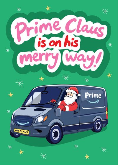 Amazon Prime Santa - Funny Christmas Card