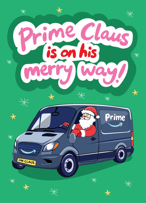 Amazon Prime Santa - Funny Christmas Card