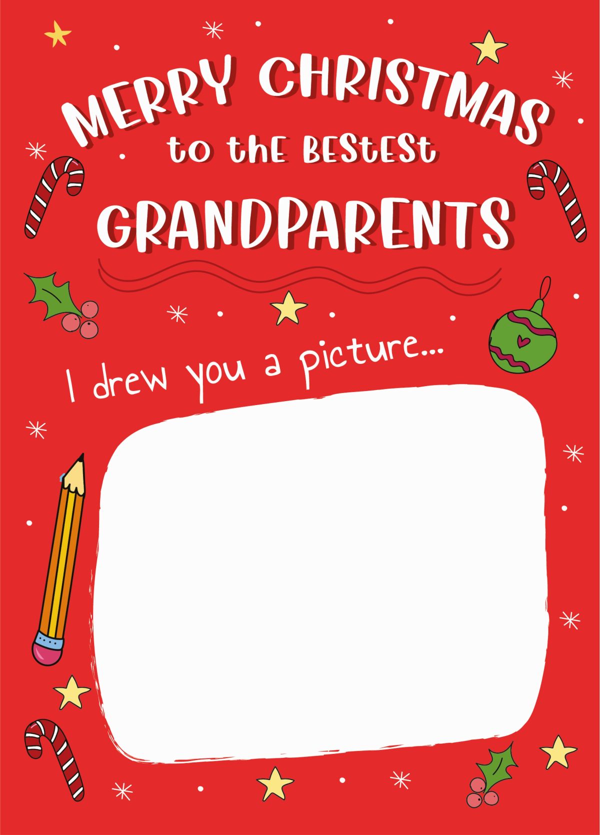 Merry Christmas Grandparents - Cute Christmas Card From The Kids