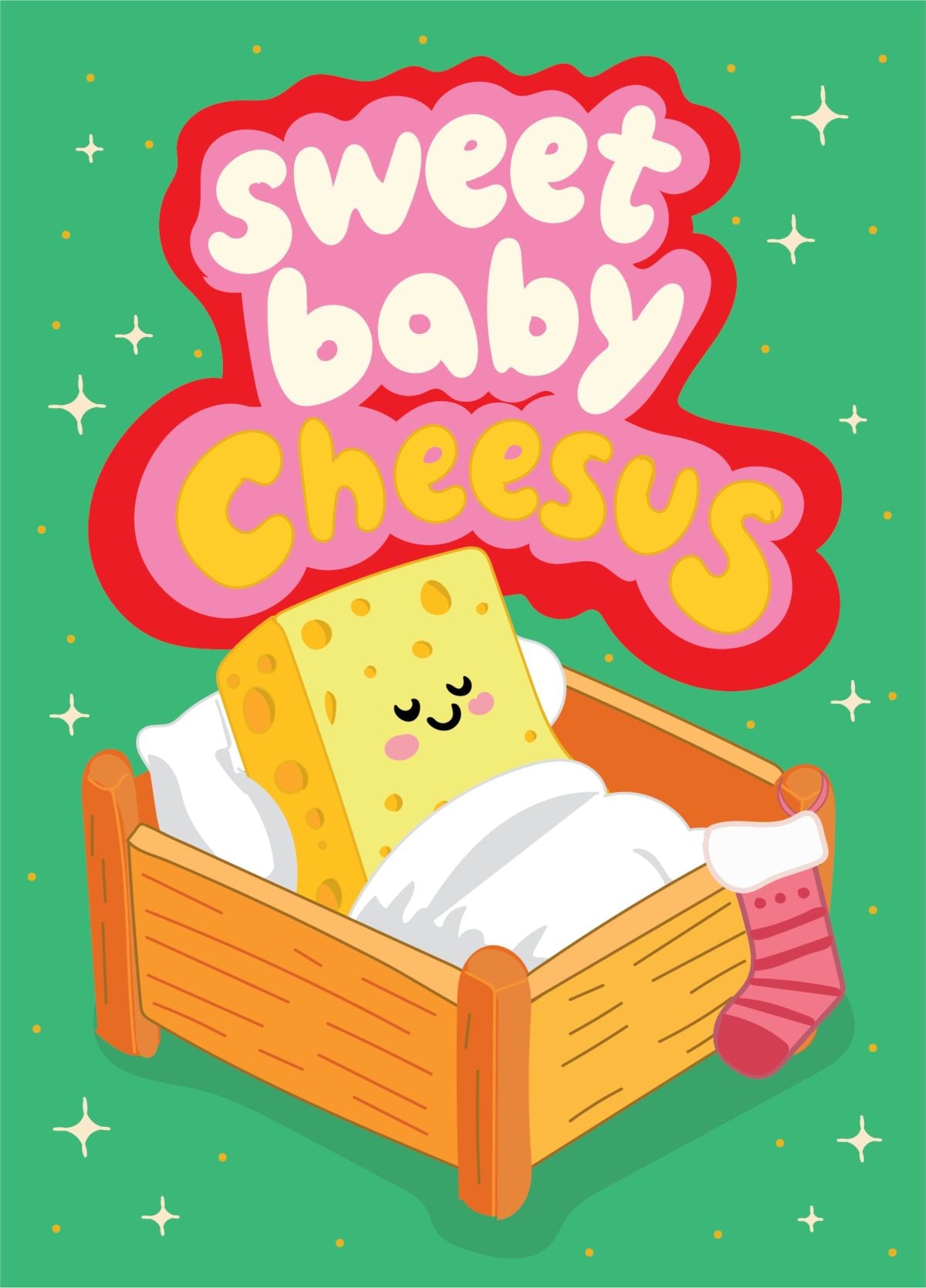 Sweet Baby Cheesus - Funny Christmas Card