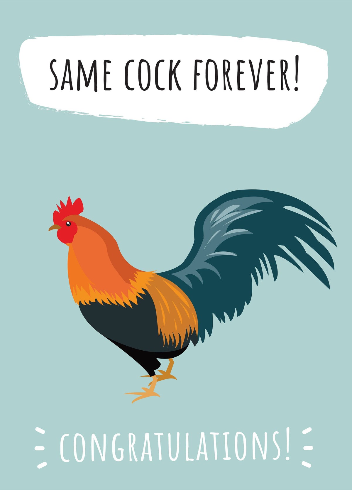 Same Cock Forever - Engagement / Wedding Card
