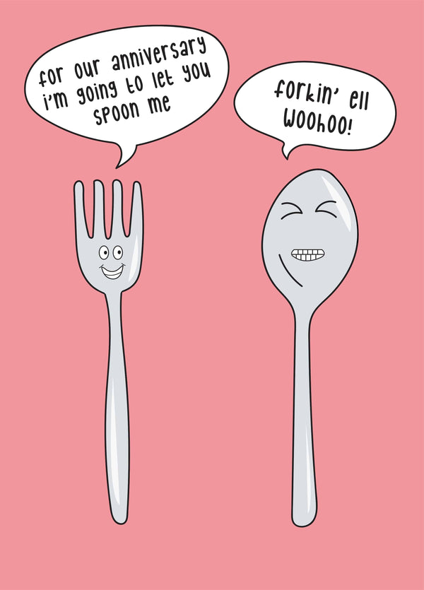 Let You Spoon Me Anniversary Card