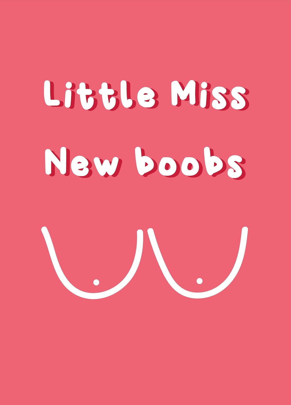 Little Miss New Boobs - Breast Reconstruction Card