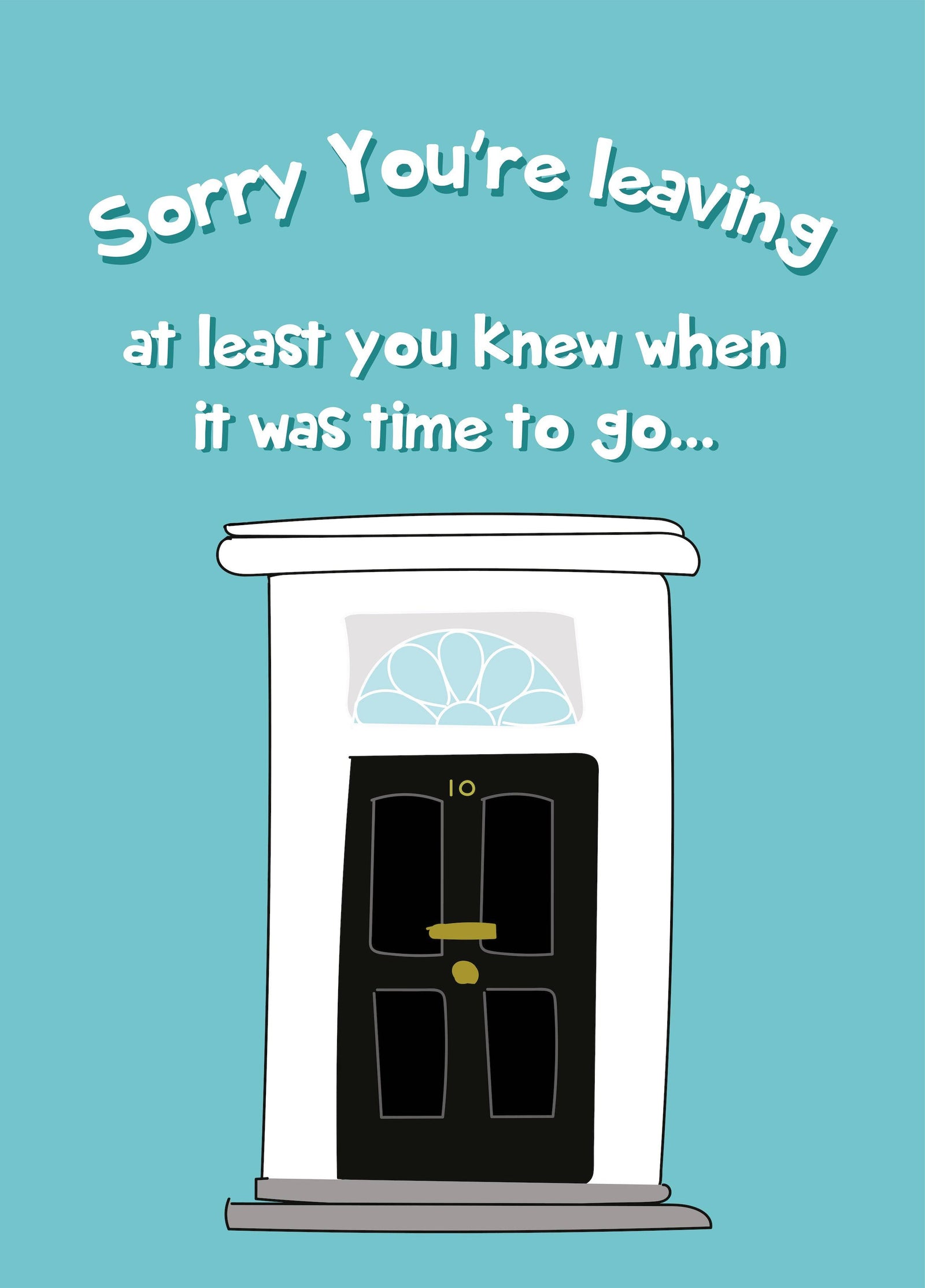 Boris Sorry You're Leaving Card