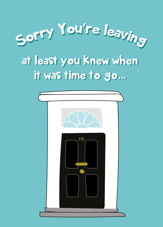 Boris Sorry You're Leaving Card