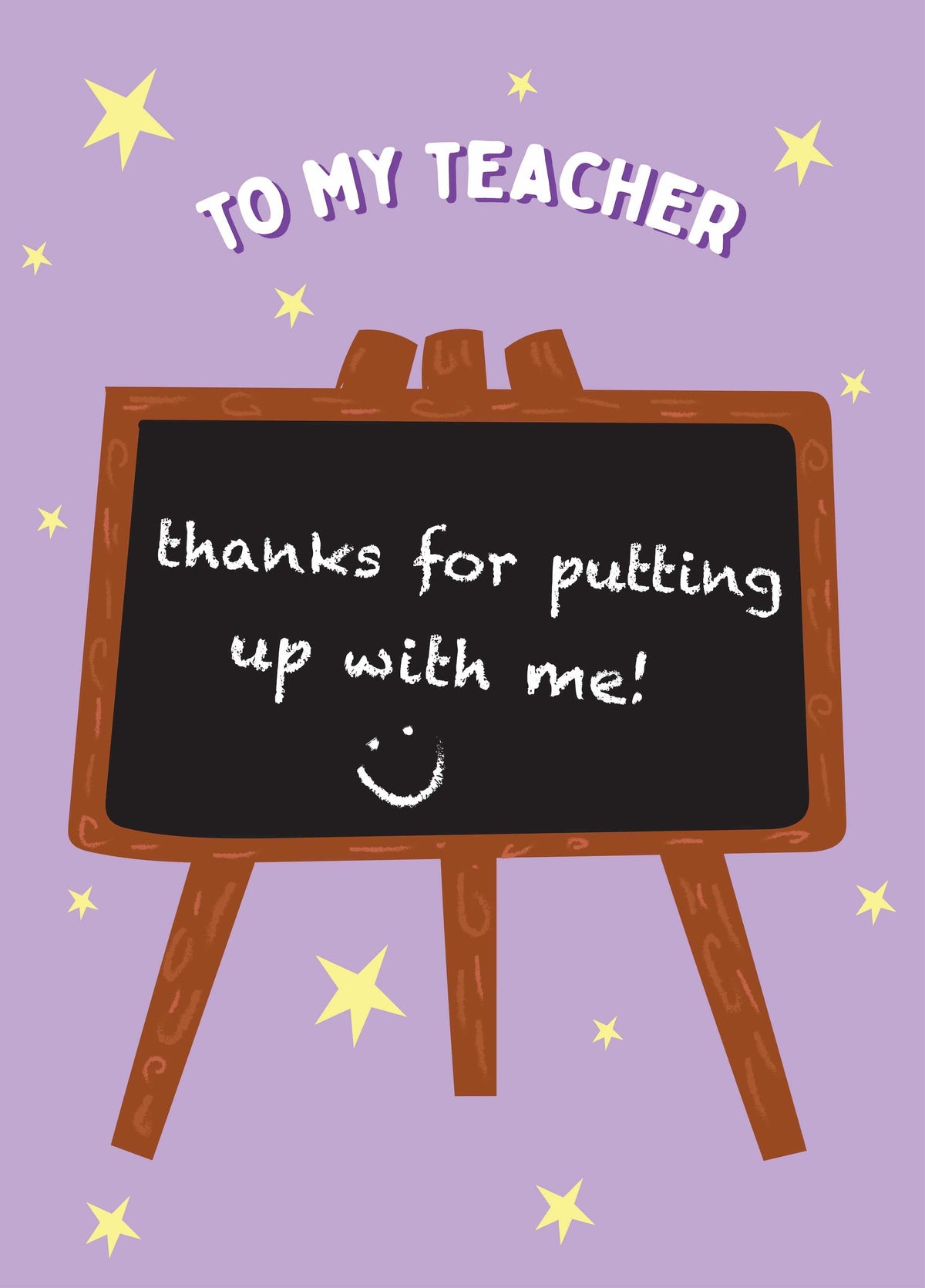 Thank You To My Teacher Card
