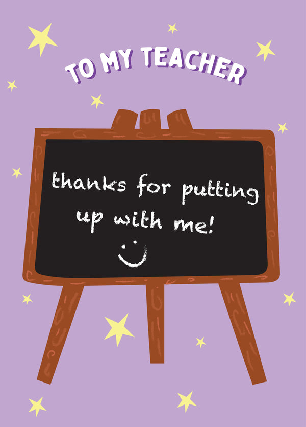 Thank You To My Teacher Card