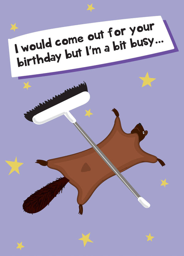 Squirrel Fakes Death - Happy Birthday Card