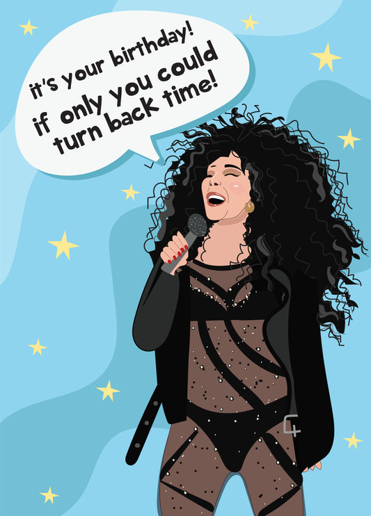 If Only You Could Turn Back Time - Happy Birthday Card
