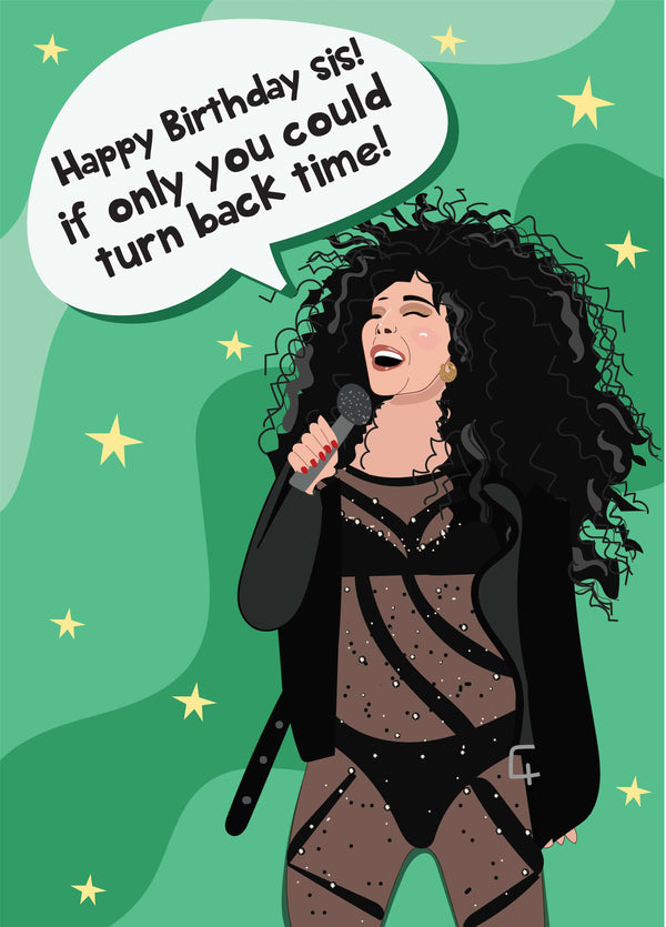 If Only You Could Turn Back Time Sister Card