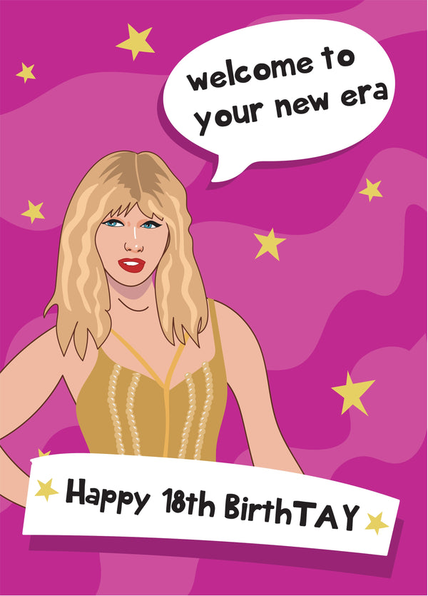 Taylor Swift 18th Birthday Card