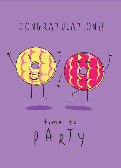 Time To Party - Congratulations Card