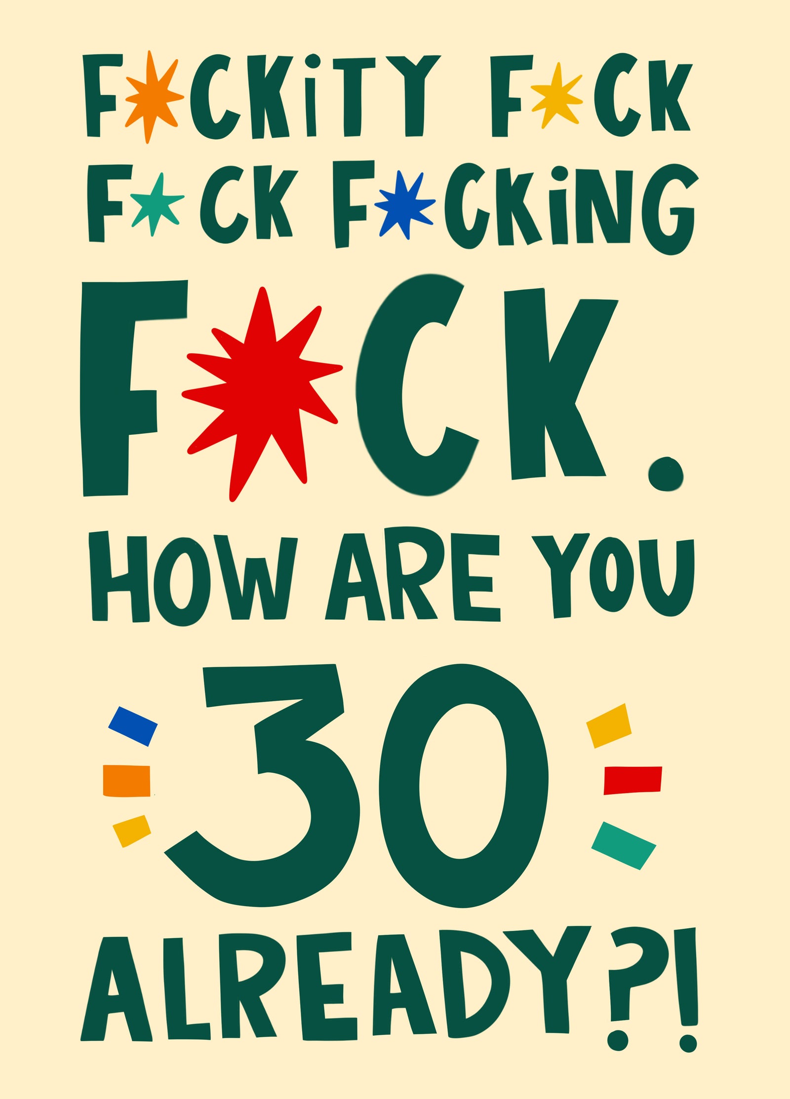 Fuckity 30 Card