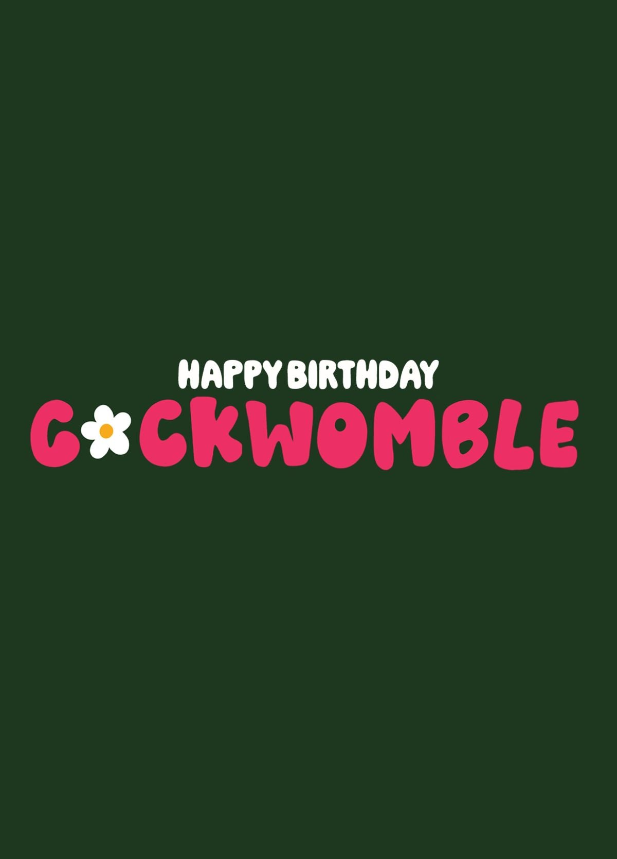 Cockwomble Birthday Card