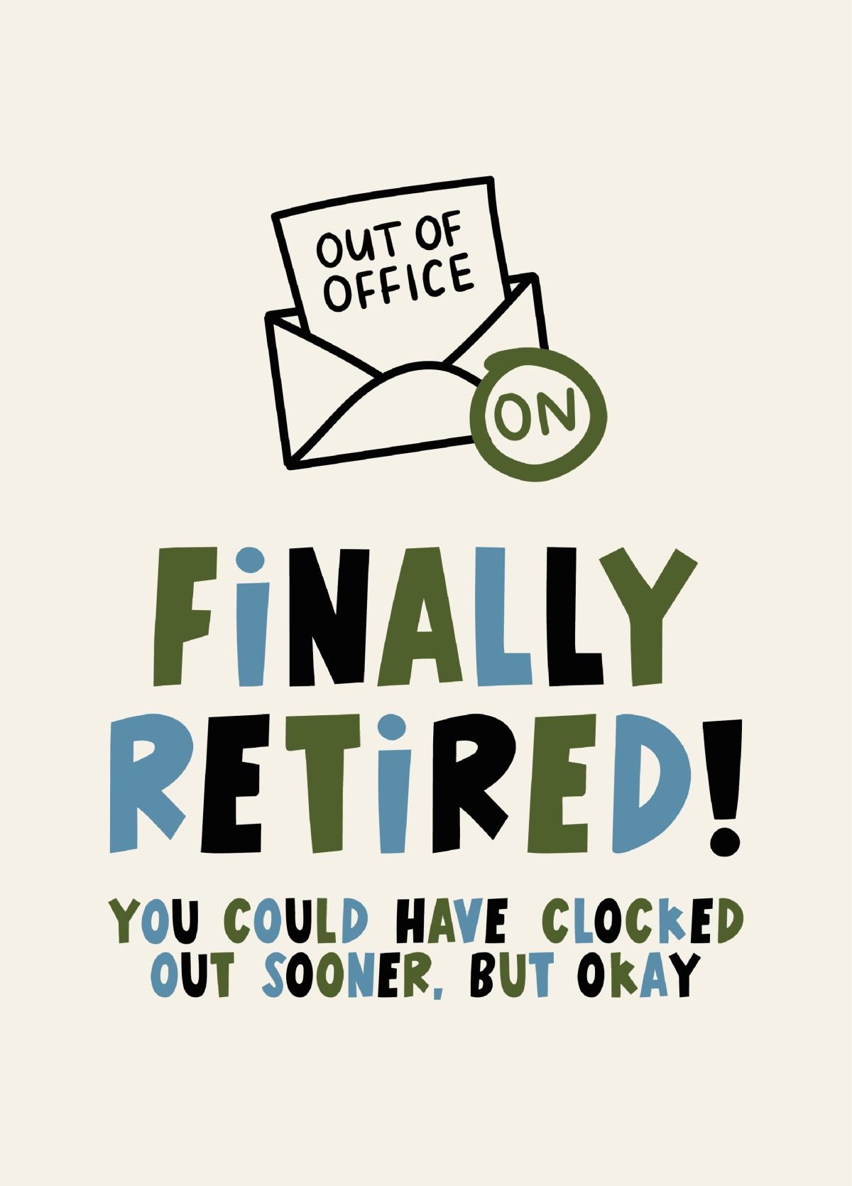 Clocked Out Retirement Card
