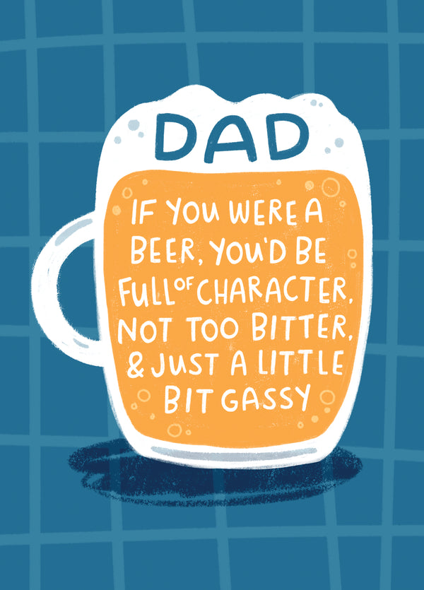Funny Beer Dad Father's Day Card