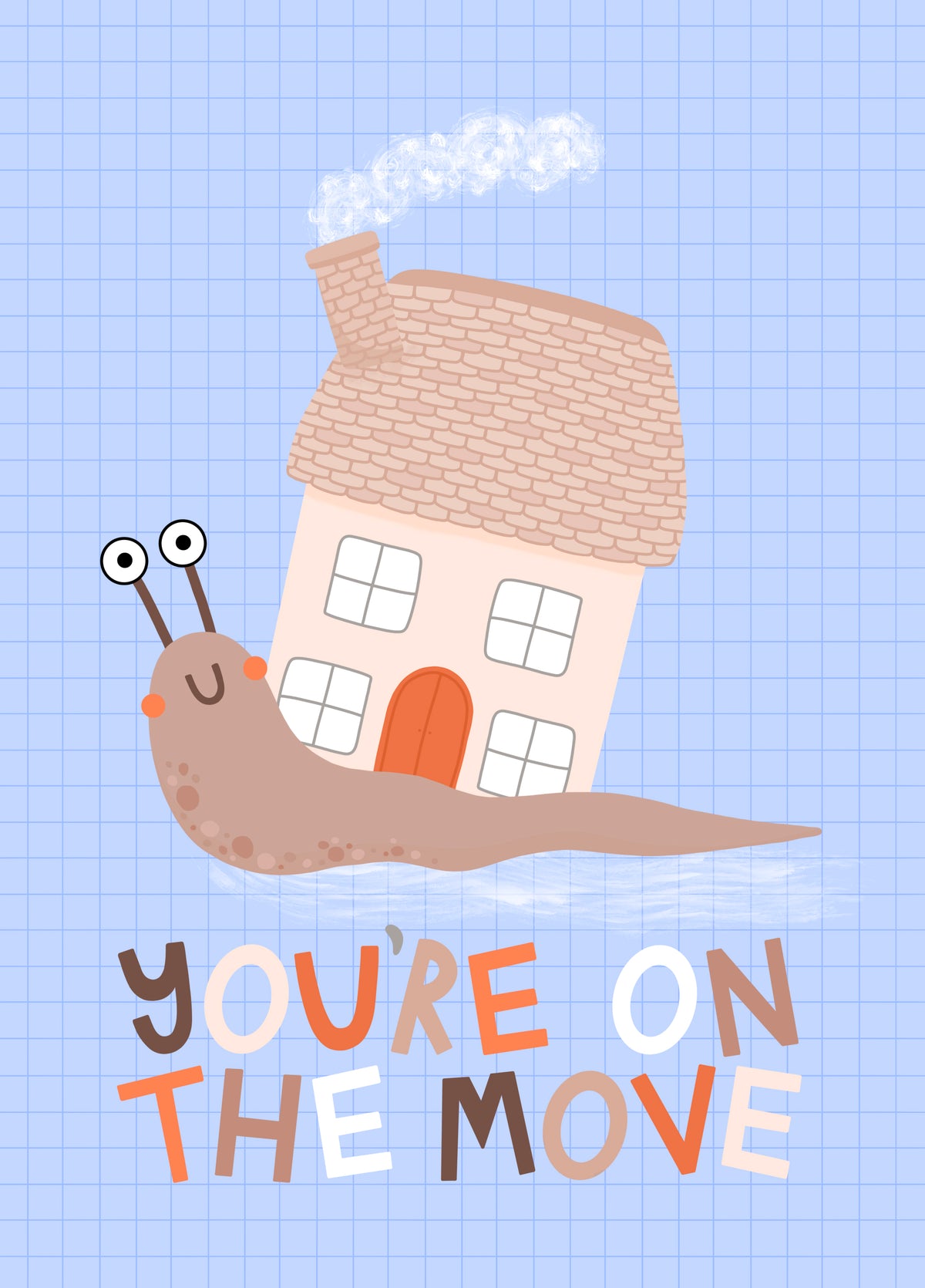 Snail Moving House Card