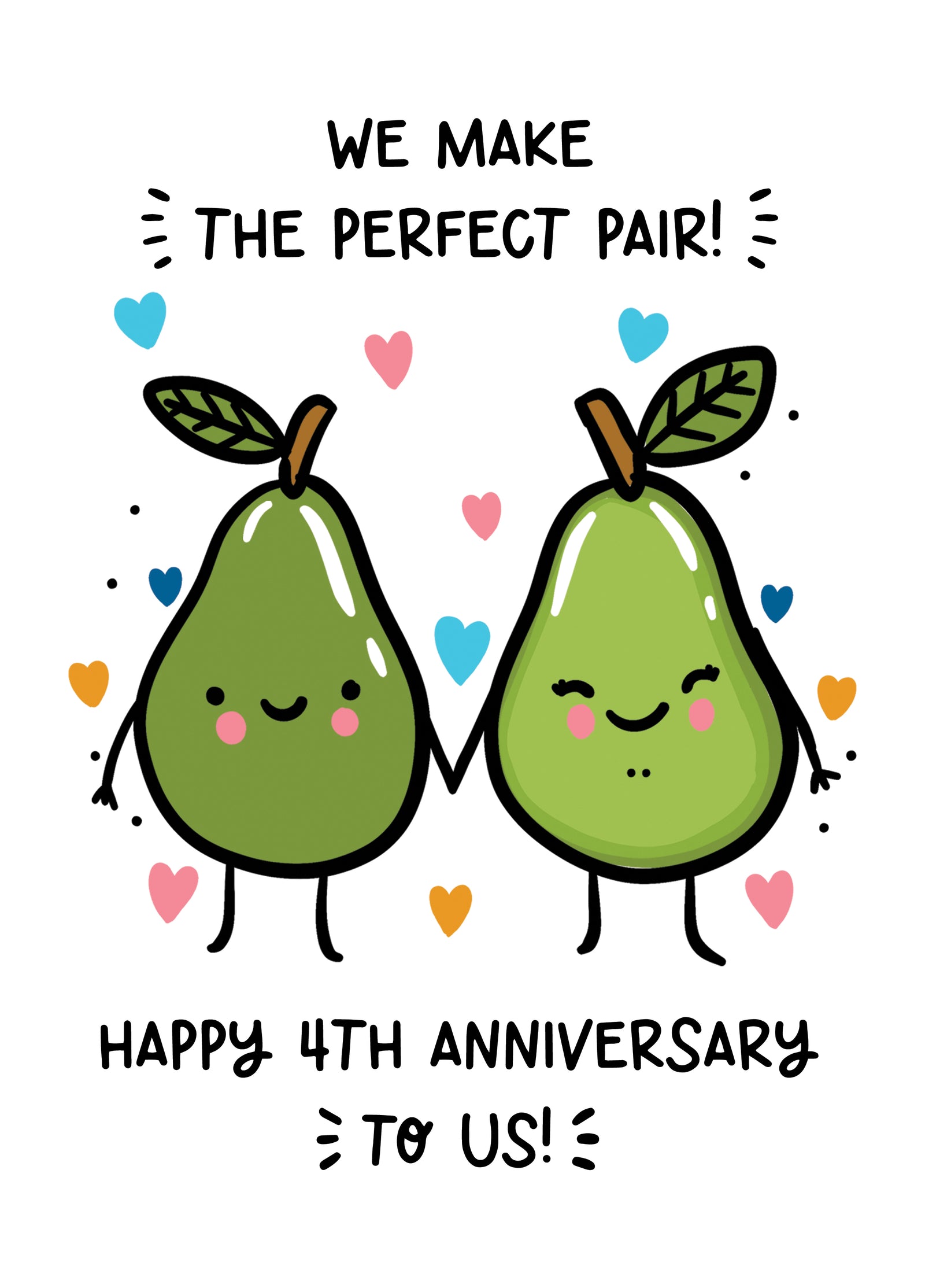 4th Anniversary Card - Fruit Anniversary