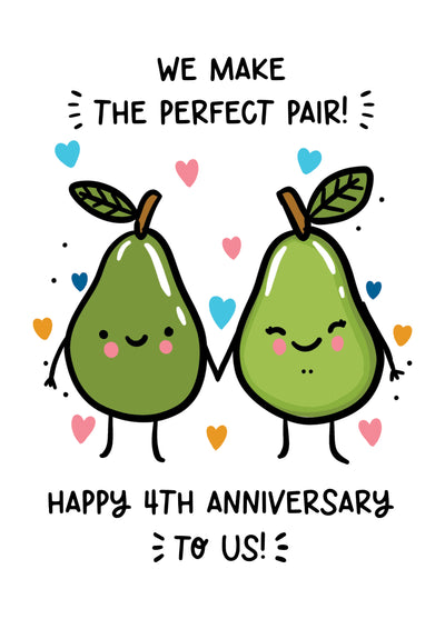 4th Anniversary Card - Fruit Anniversary