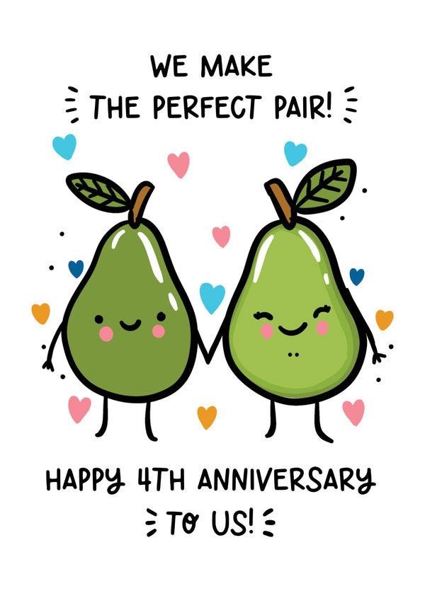 4th Anniversary Card - Fruit Anniversary