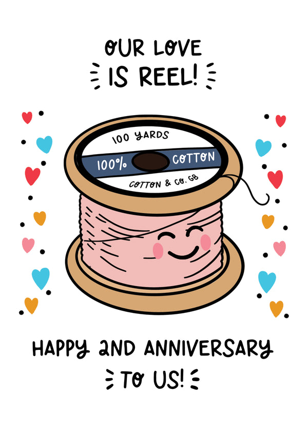 2nd Anniversary Card - Cotton Anniversary